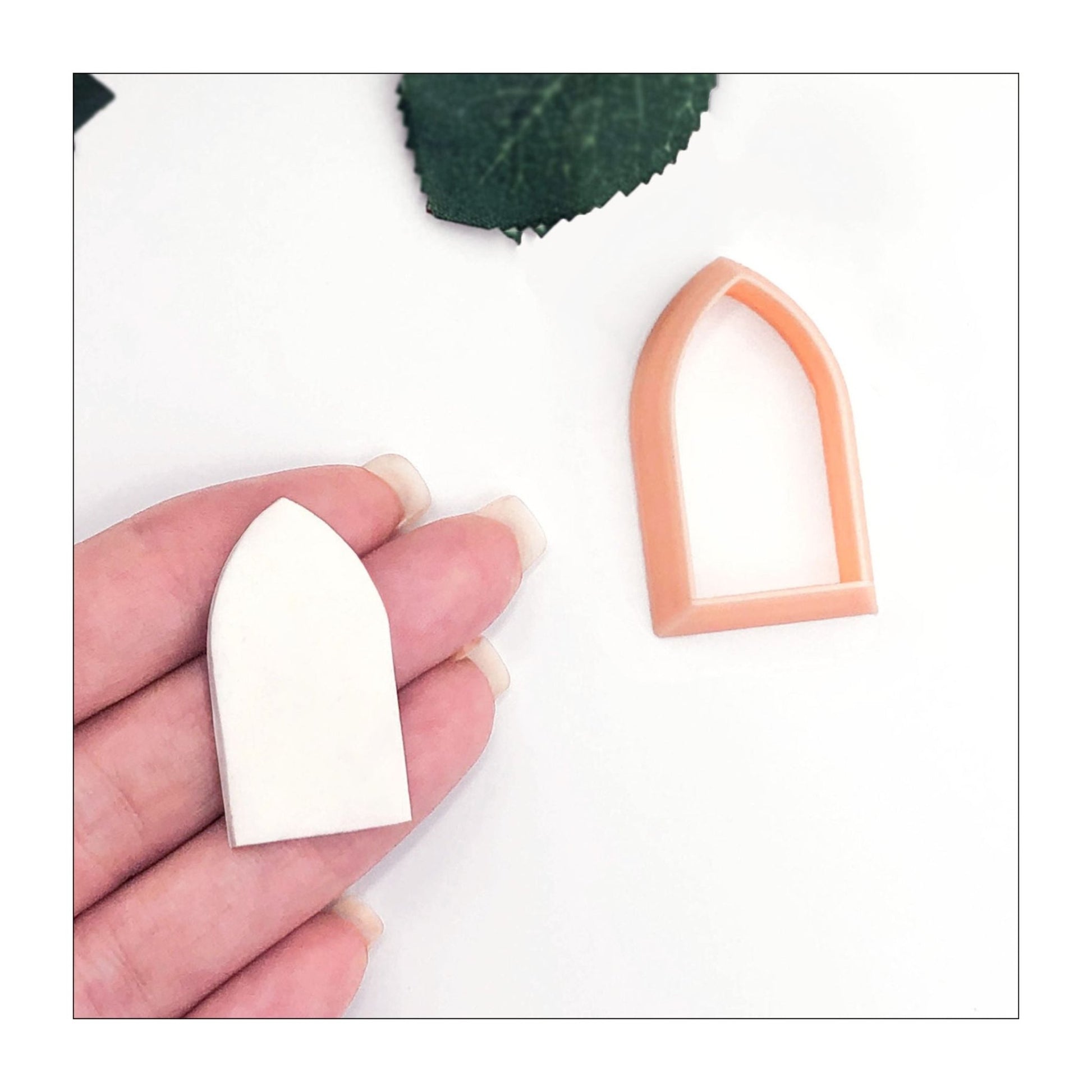 Gothic arch clay cutter for jewellery makers