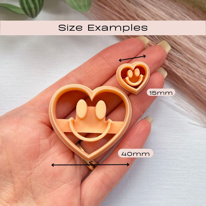 Heart Face with a Smile Clay Cutter - 