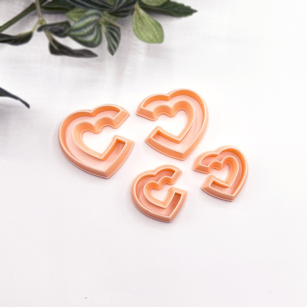 Heart Hoop Polymer Clay Cutter | Set Mirrored Hoops -Kaly and Klay