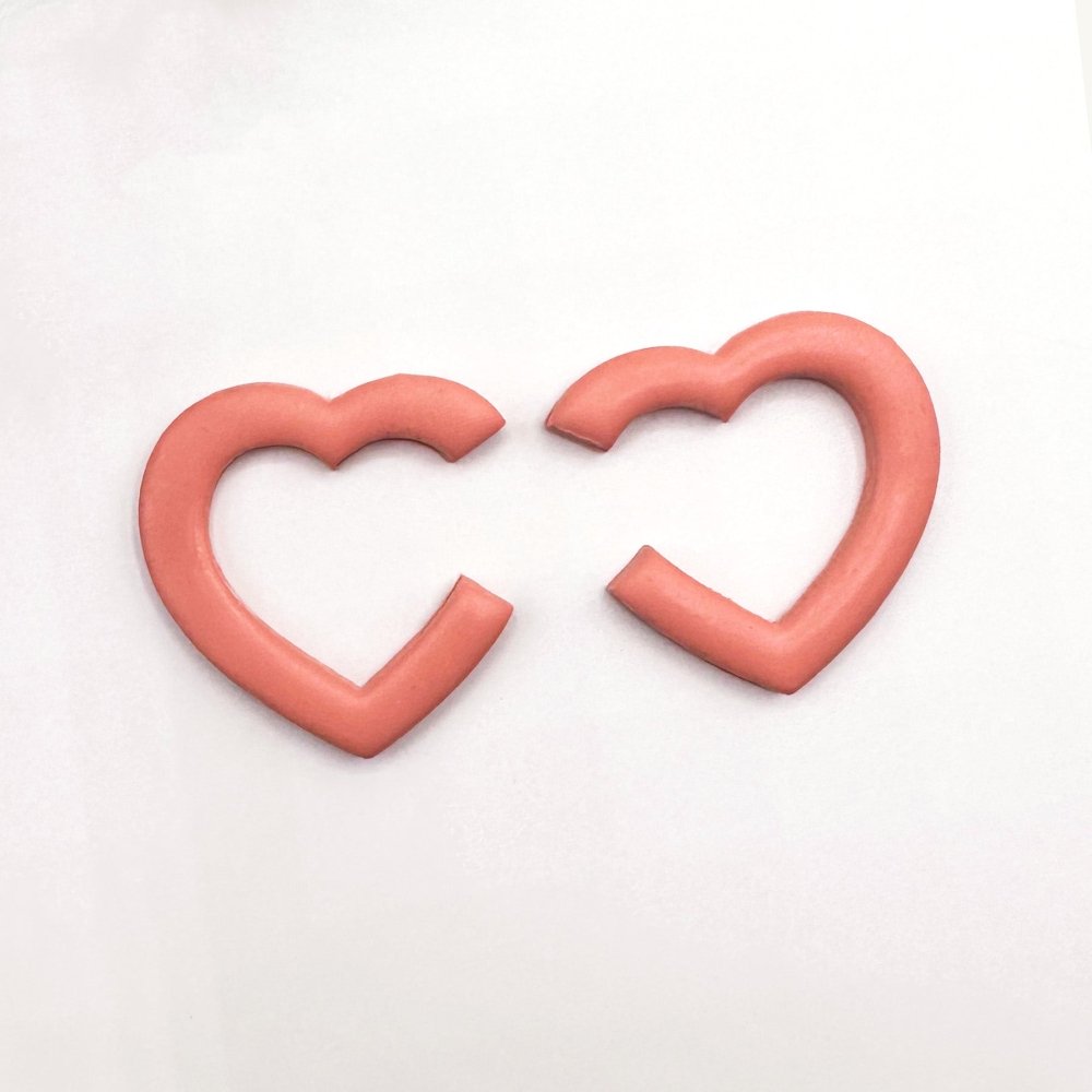 Heart Hoop Polymer Clay Cutter | Set Mirrored Hoops -Kaly and Klay