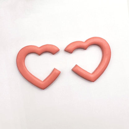 Heart Hoop Polymer Clay Cutter | Set Mirrored Hoops -Kaly and Klay