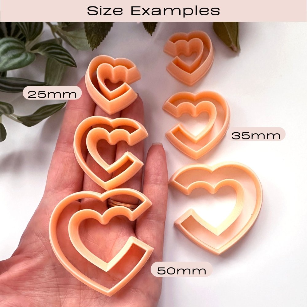 Heart Hoop Polymer Clay Cutter | Set Mirrored Hoops -Kaly and Klay