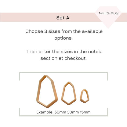 Jewel Shape Clay Cutter | Modern Faceted Design - 