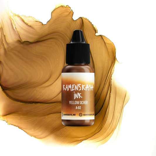 Kamenskaya Alcohol Ink 15ml | Core A-02 Yellow Ochre -