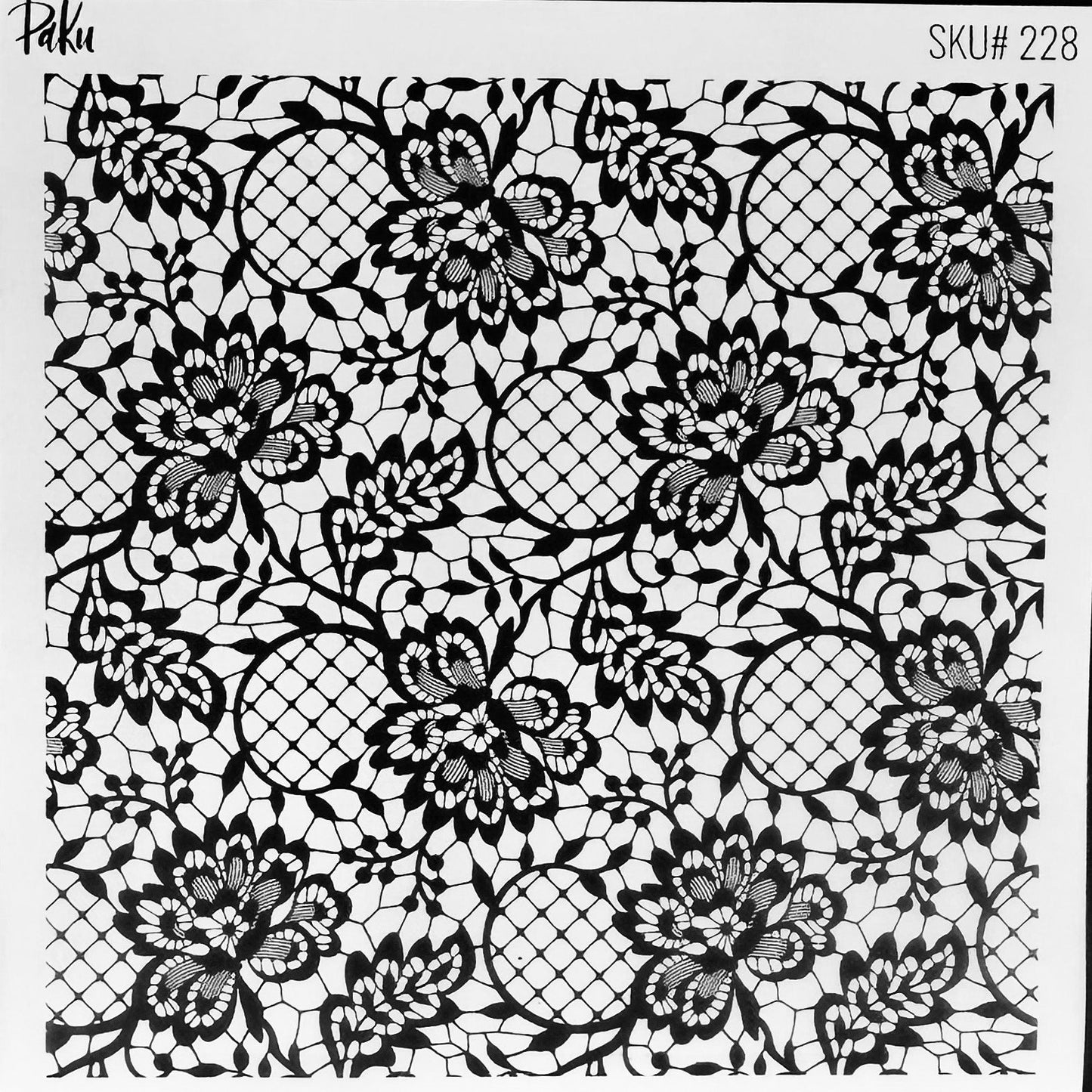 Lace vintage inspired silkscreen stencil for use with polymer clay jewellery making