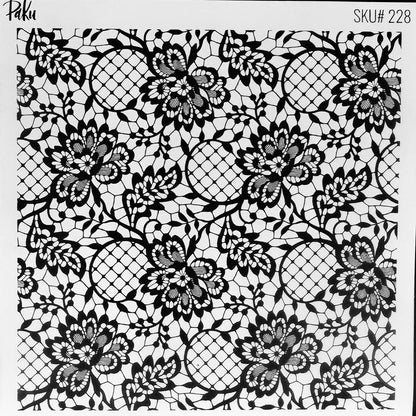 Lace vintage inspired silkscreen stencil for use with polymer clay jewellery making