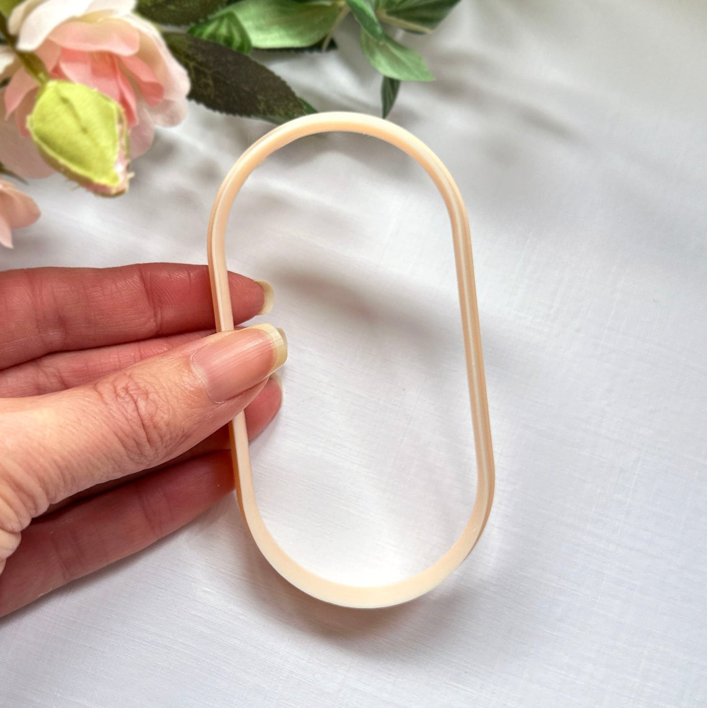 Oval capsule large clay cutter for making trinkets dishes, coasters, clocks, plates and wall art