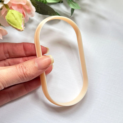 Oval capsule large clay cutter for making trinkets dishes, coasters, clocks, plates and wall art