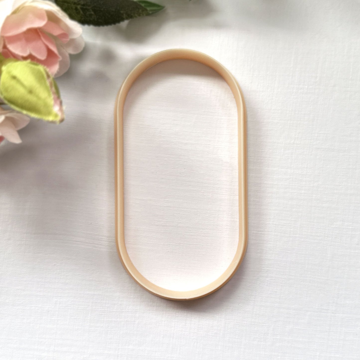 Oval capsule large clay cutter for making trinkets dishes, coasters, clocks, plates and wall art