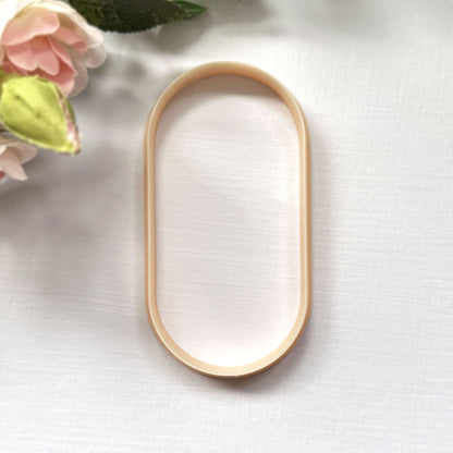 Oval capsule large clay cutter for making trinkets dishes, coasters, clocks, plates and wall art