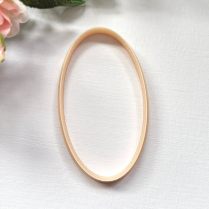 Oval large clay cutter for trinket dishes, coasters, clocks and wall plaques.