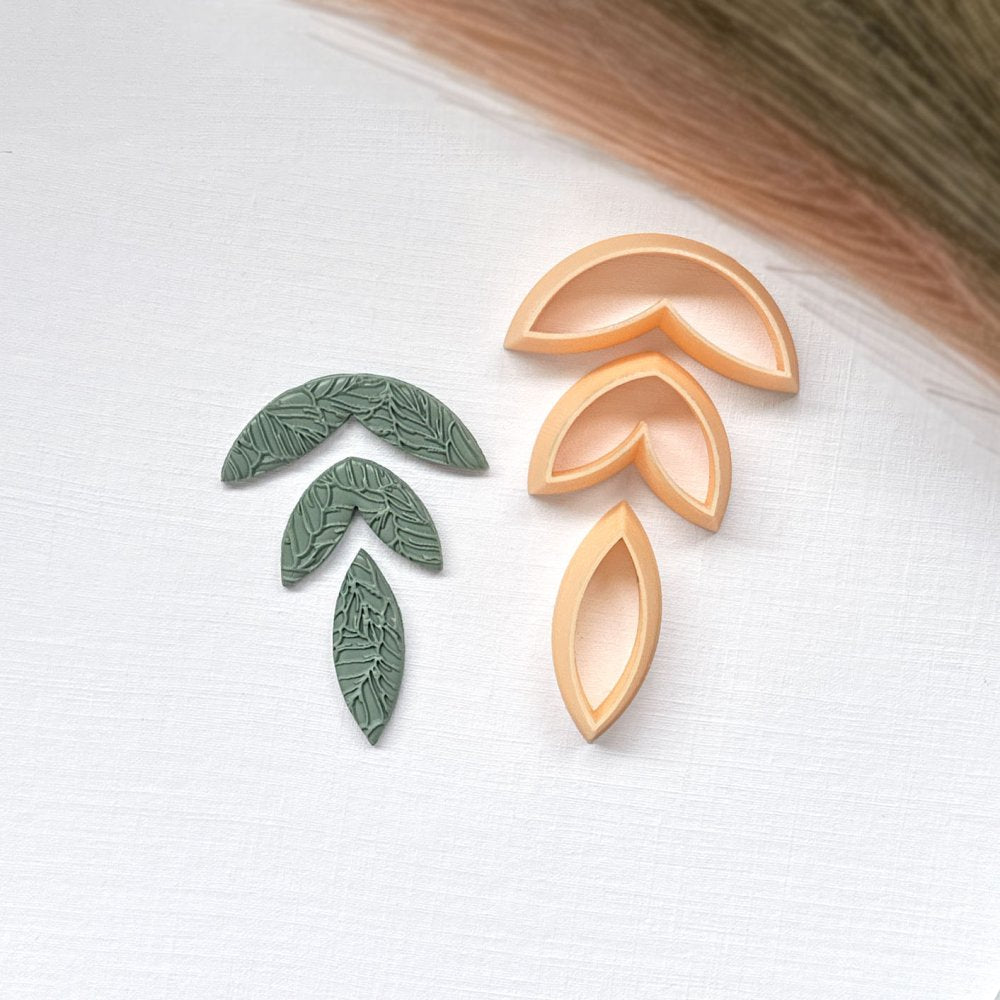 Leaf Clay Cutters | Triple Tiered Set - 
