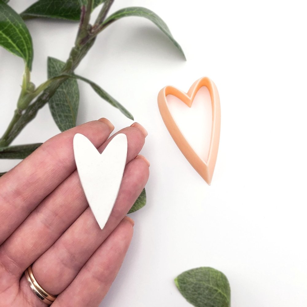 Long Heart Polymer Clay Cutter - 