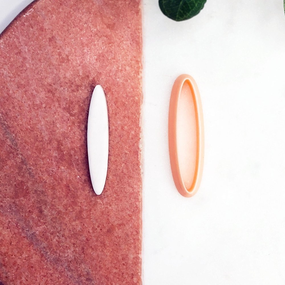 Long Thin Oval Polymer Clay Cutter -