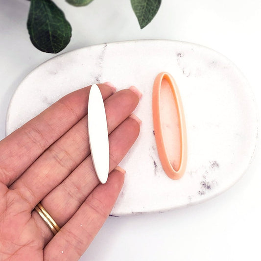 Long Thin Oval Polymer Clay Cutter -