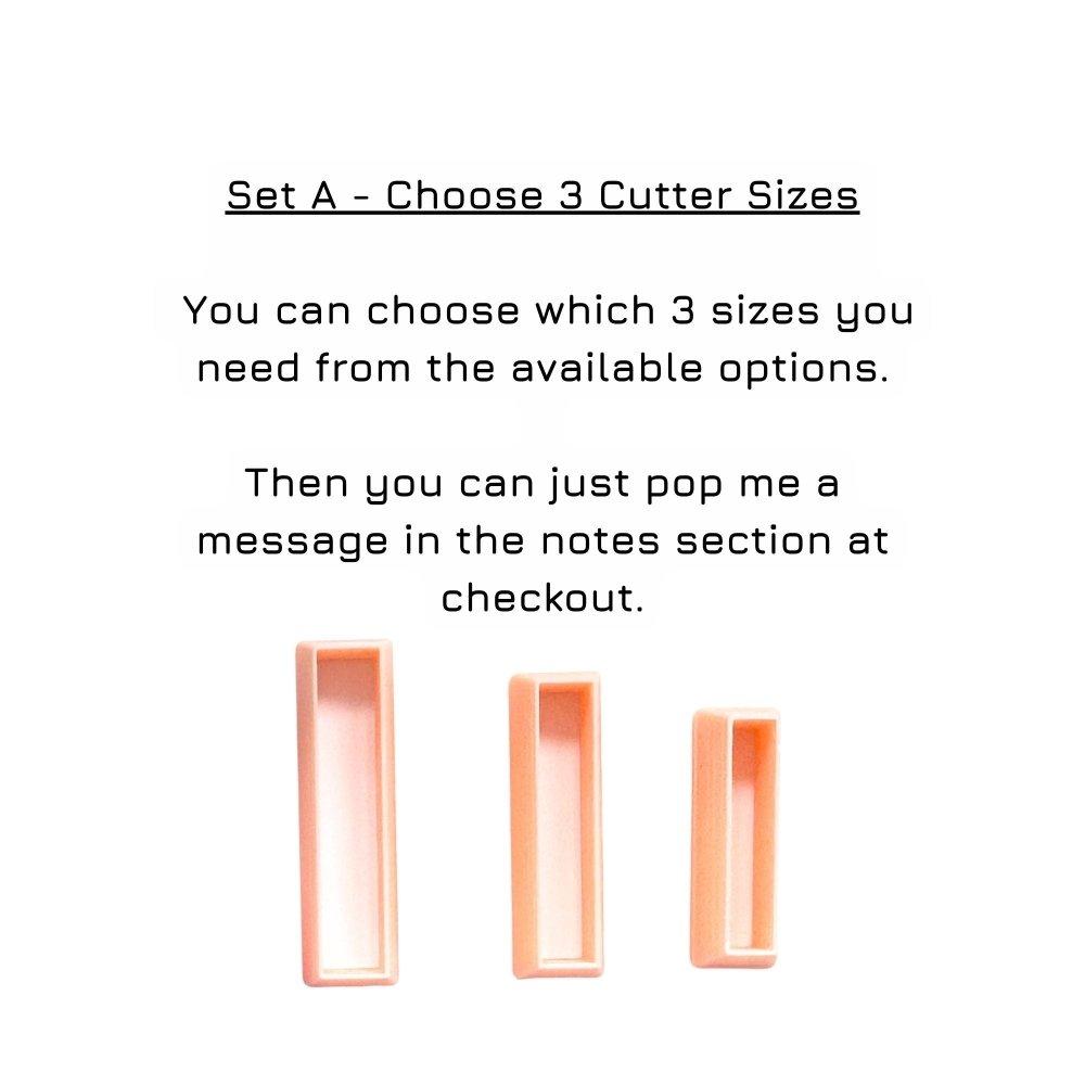 Long Thin Rectangle Clay Cutter -
