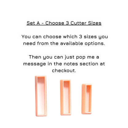 Long Thin Rectangle Clay Cutter -