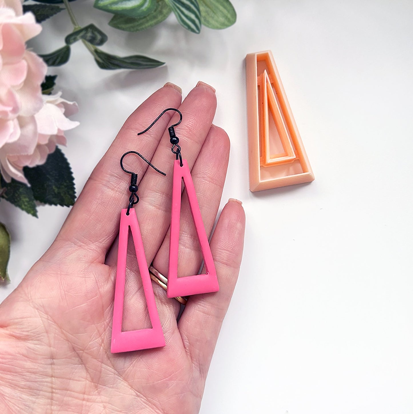 Long Triangle Donut Clay Cutter | 90s Vibe Skinny Window Cut Out polymer clay jewellery making tool