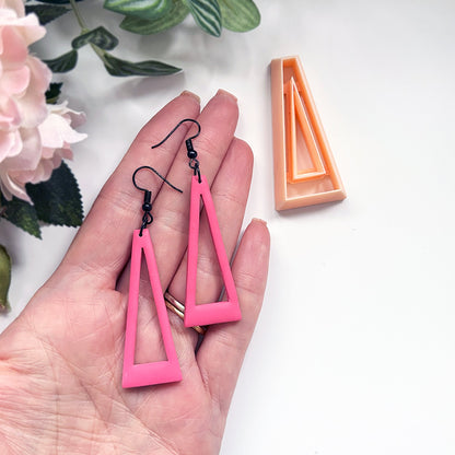 Long Triangle Donut Clay Cutter | 90s Vibe Skinny Window Cut Out polymer clay jewellery making tool