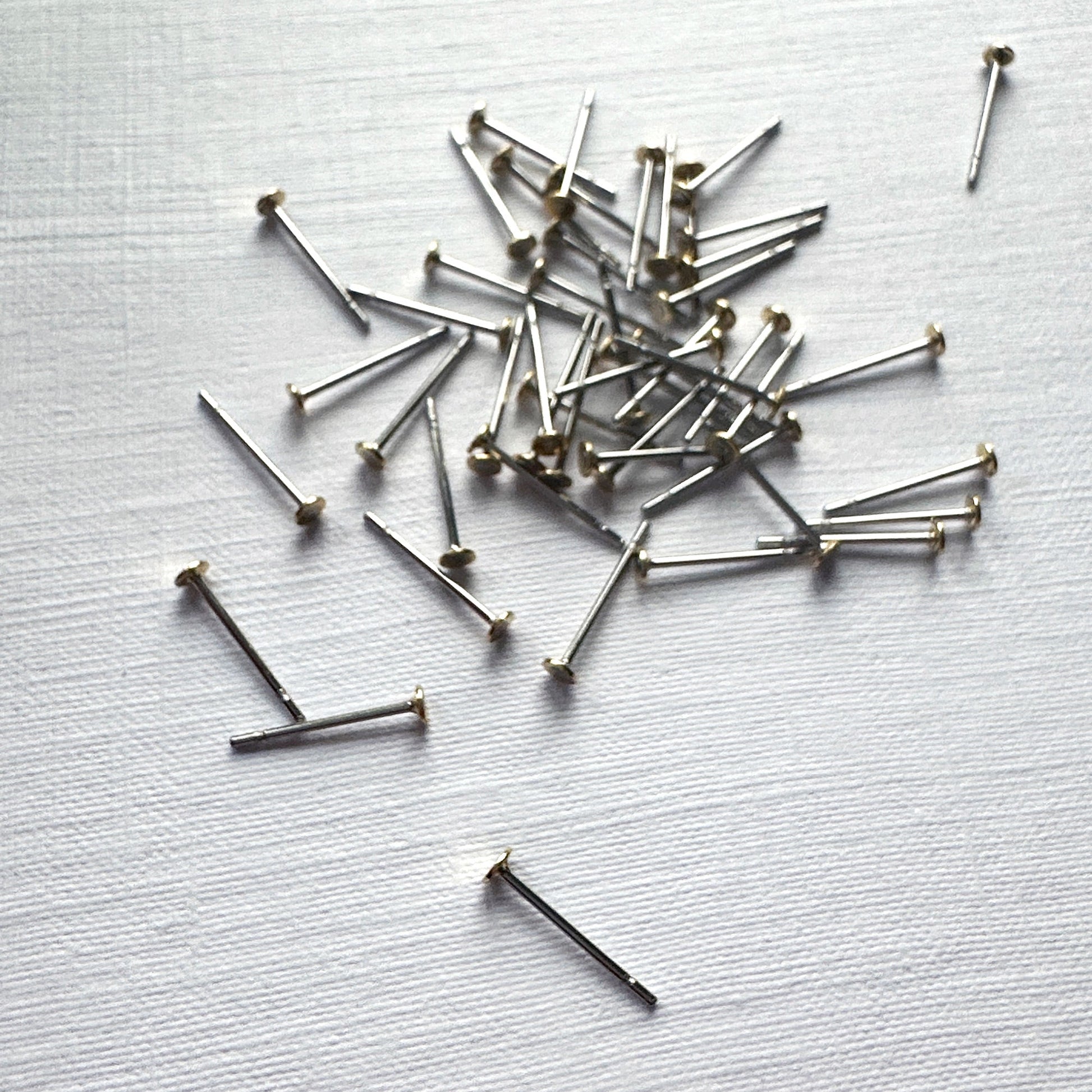 Micro Ear Stud Posts | Flat Pad Findings 2mm 3mm - 