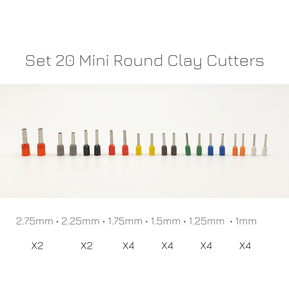 Micro Metal Circle Clay Cutters | x 20 - 