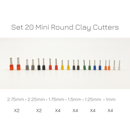 Micro Metal Circle Clay Cutters | x 20 - 