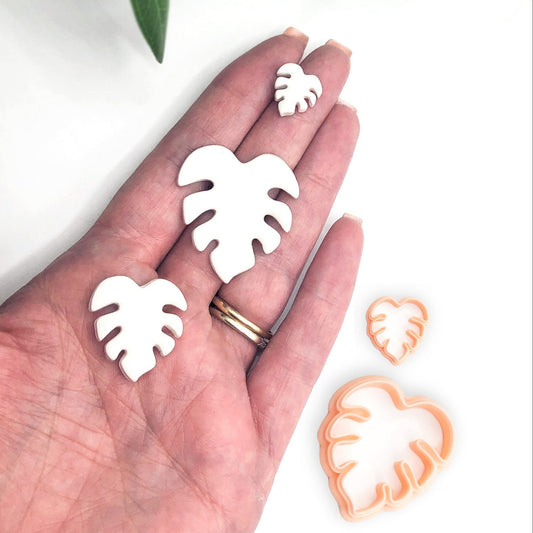 Monstera leaf clay cutter, perfect for summer vibe jewellery and tropical crafts