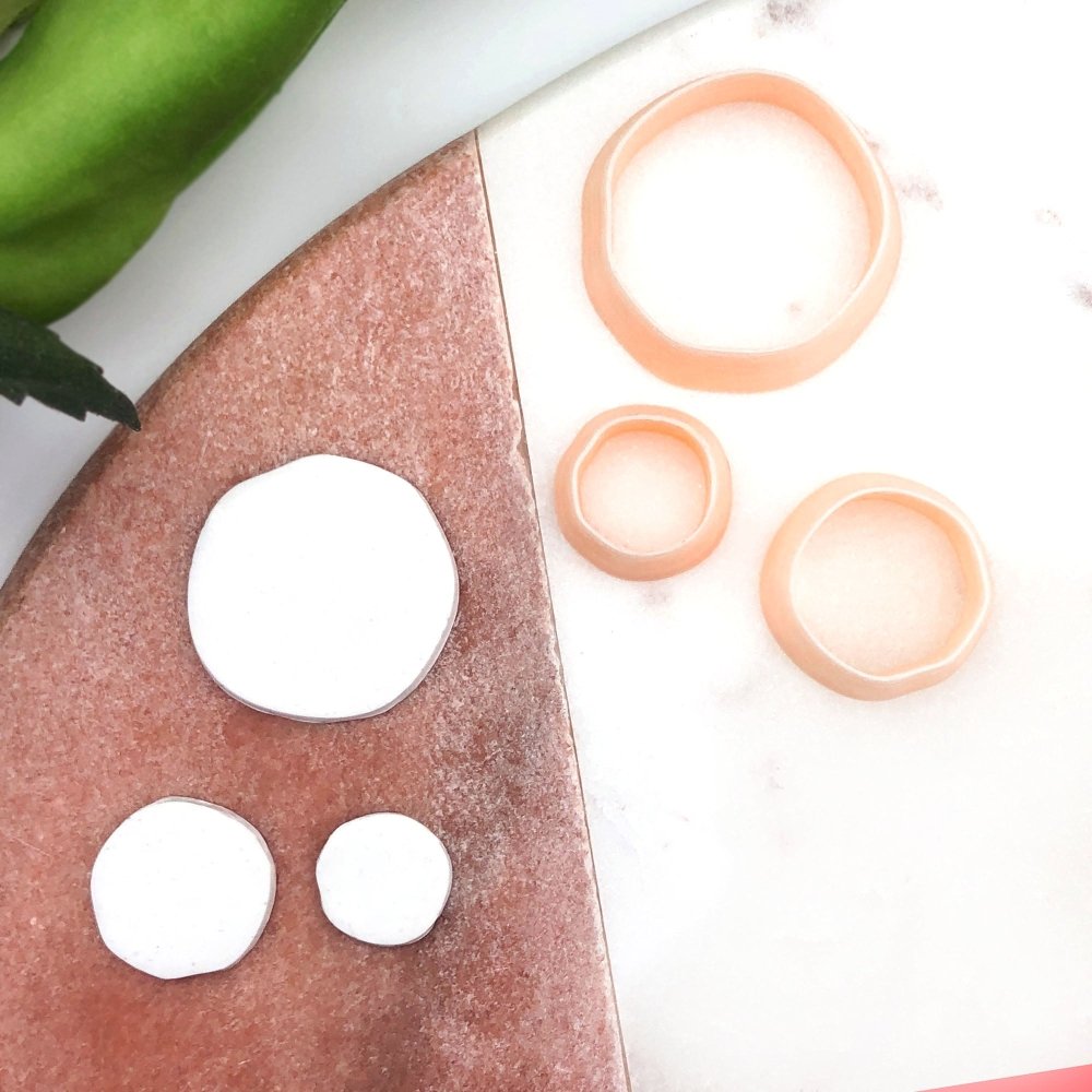 Organic Circle Clay Cutter | Misshapen Round Pebble Shape - 