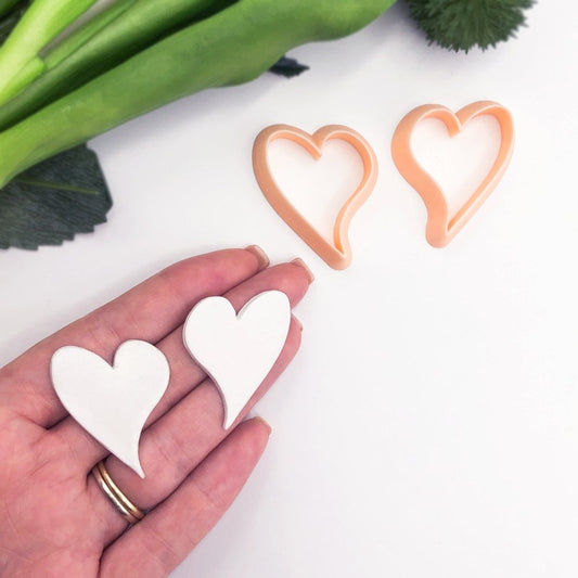 Organic Heart Polymer Clay Cutter| Valentines -Kaly and Klay