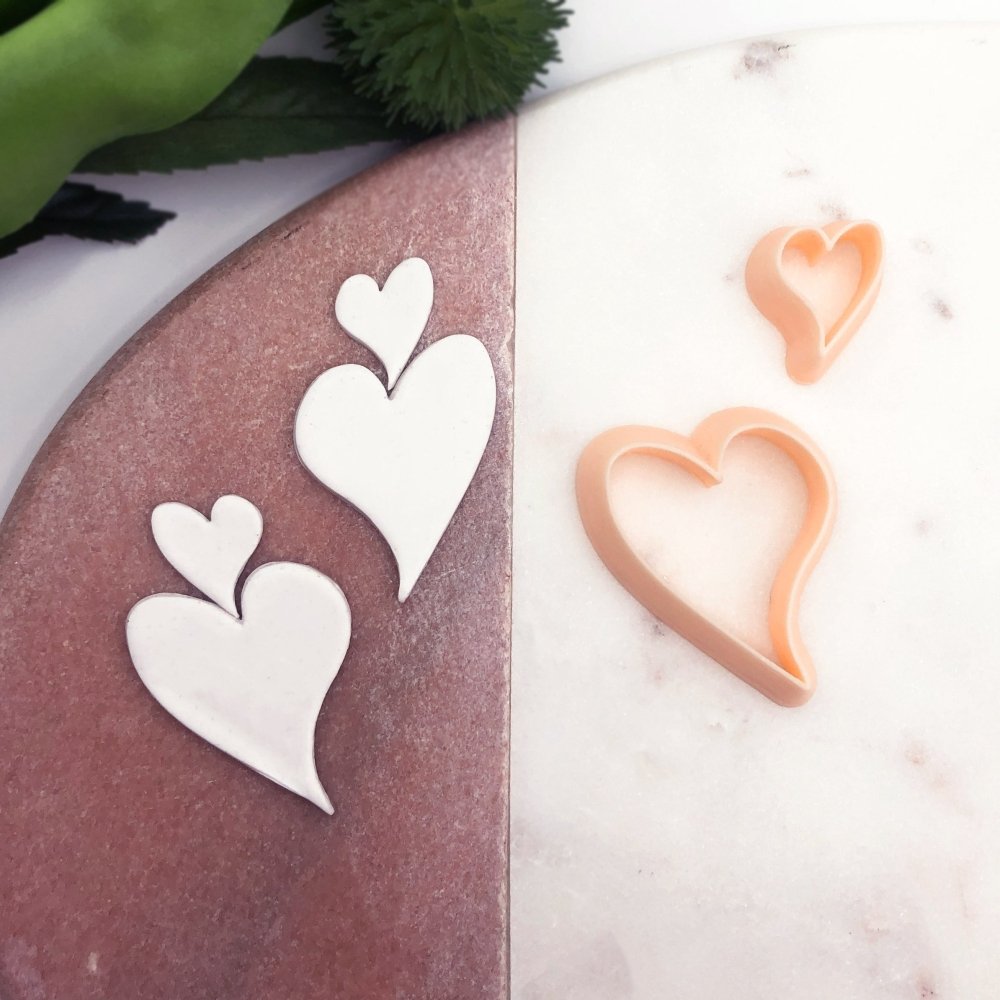 Organic Heart Polymer Clay Cutter| Valentines -Kaly and Klay