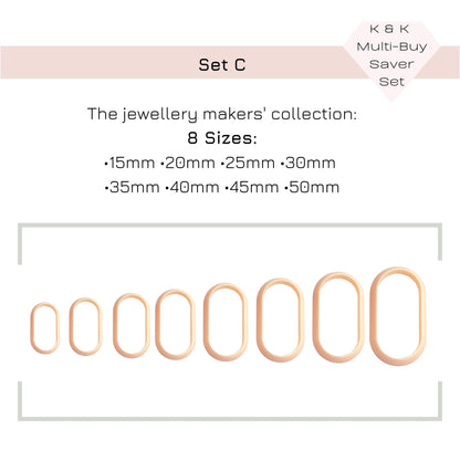 Oval Pill Shape Polymer Clay Cutter - 