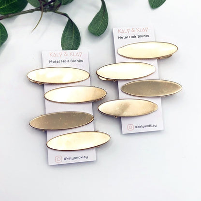 Pack of Gold Barrette Hair Clip Blanks - 