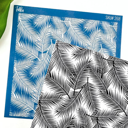 Palm Leaf Silkscreen Stencil