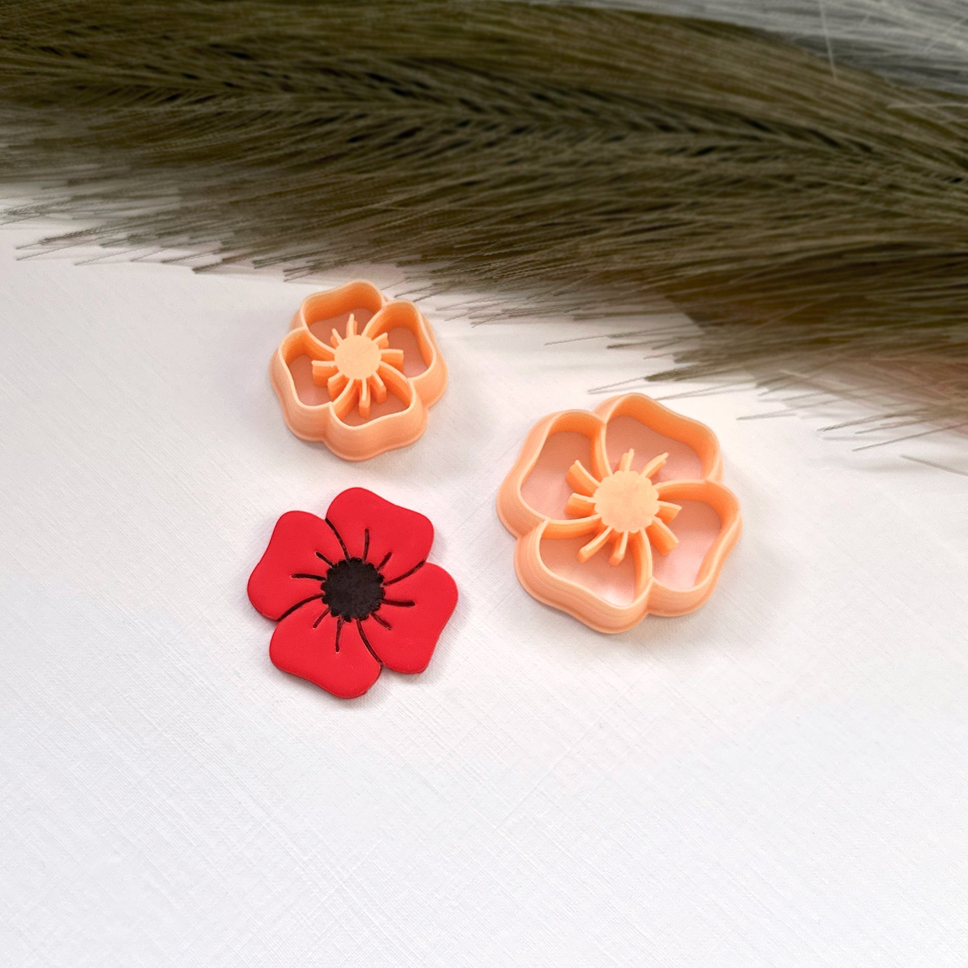 Poppy clay cutter perfect for polymer clay earring makers