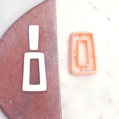 Rectangle slightly tapered clay cutter for polymer clay jewellery making