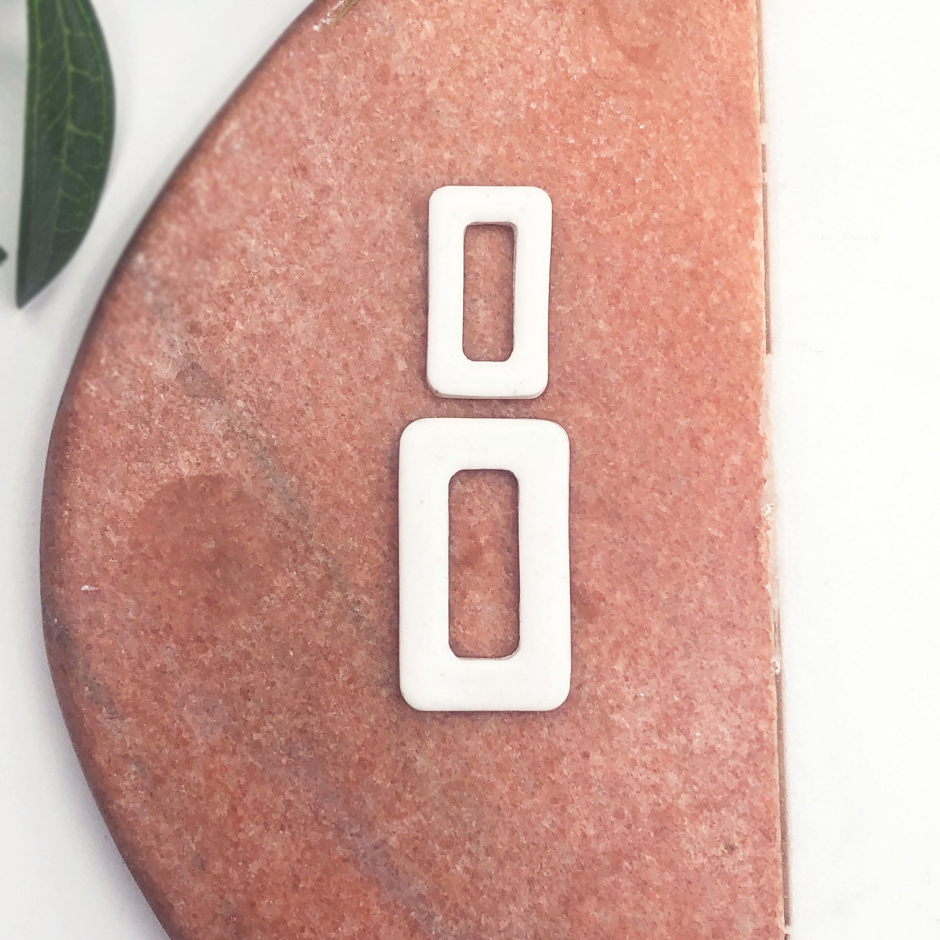 Rounded rectangle donut clay cutter for polymer clay jewellery makers