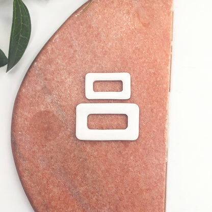 Rounded rectangle donut clay cutter for polymer clay jewellery makers