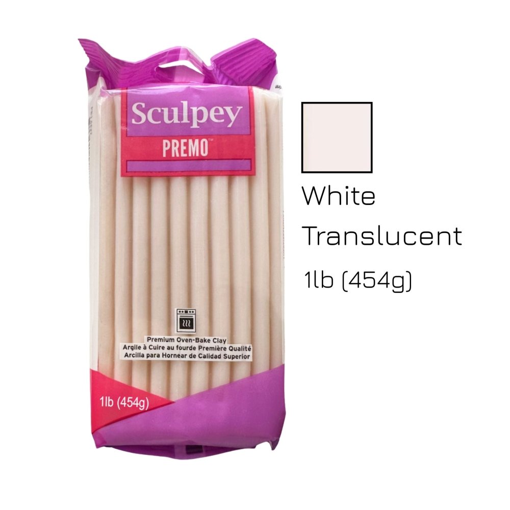 Sculpey Premo Polymer Clay | White Translucent 454g - 