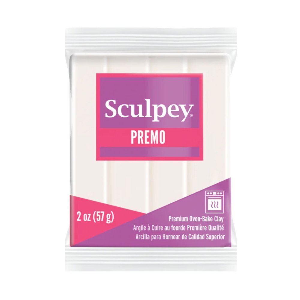 Sculpey Premo Polymer Clay | White Translucent - 57g - 