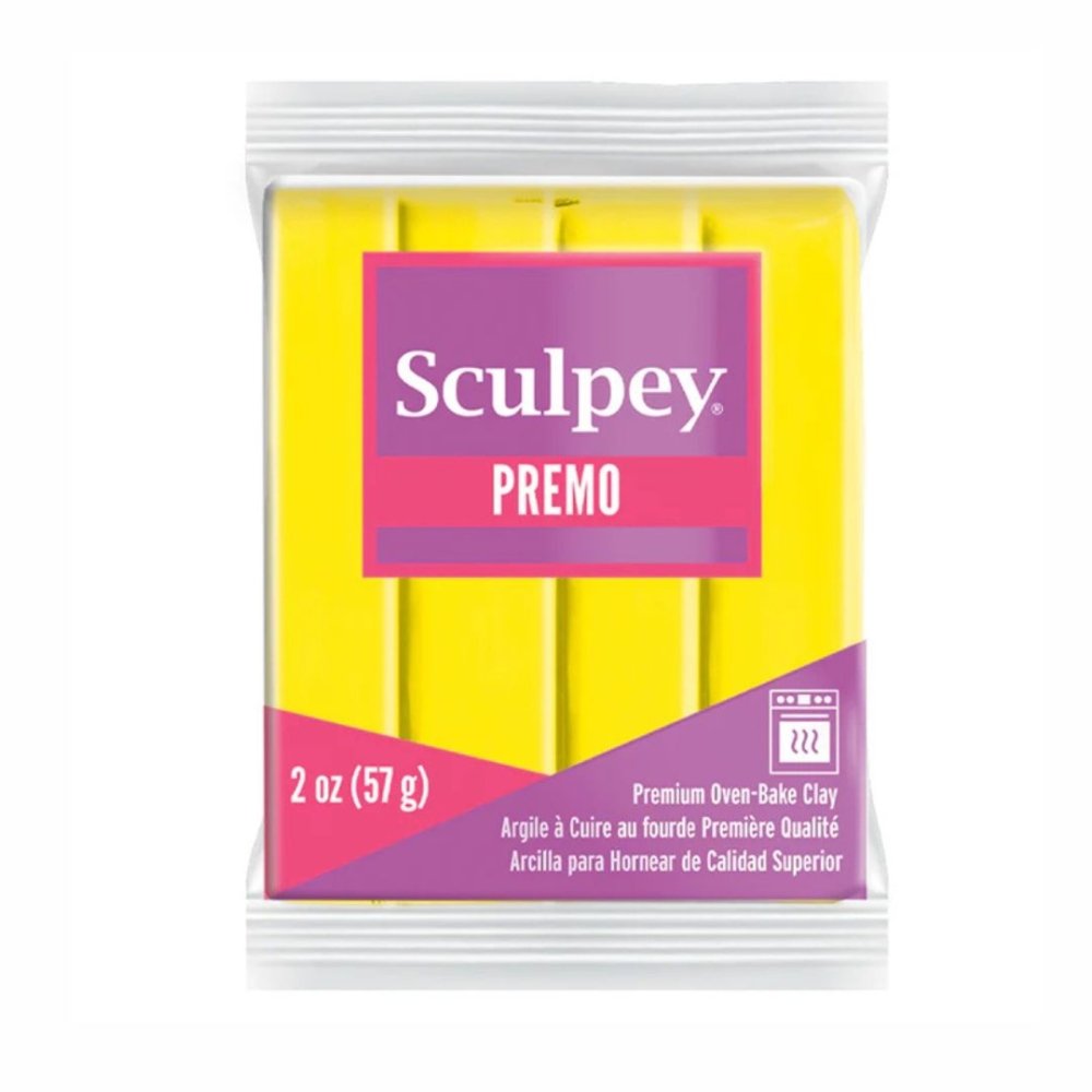 Sculpey Premo Polymer Clay | Zinc Yellow - 57g - 