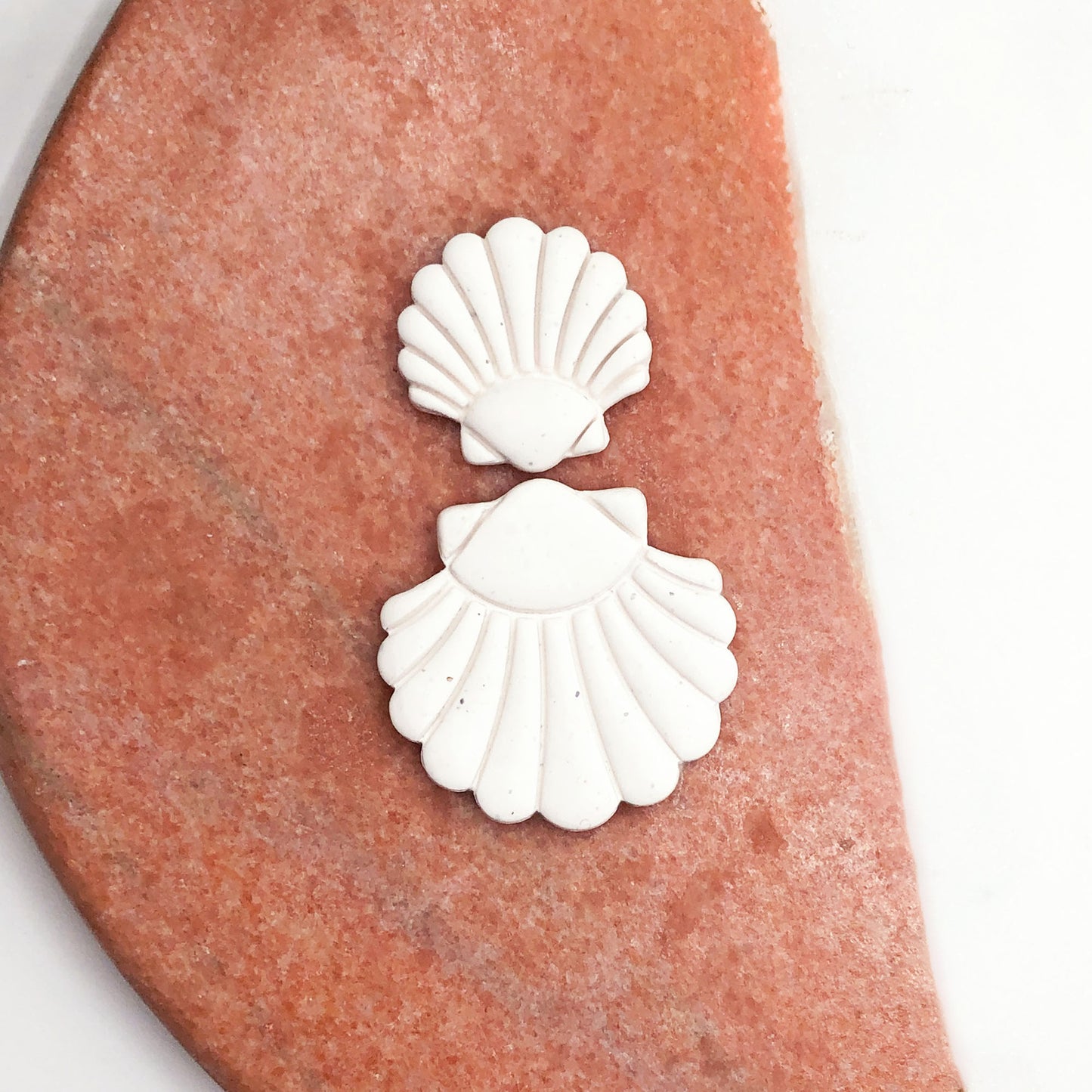 Seashell clay cutter. For polymer clay jewellery, earring making.