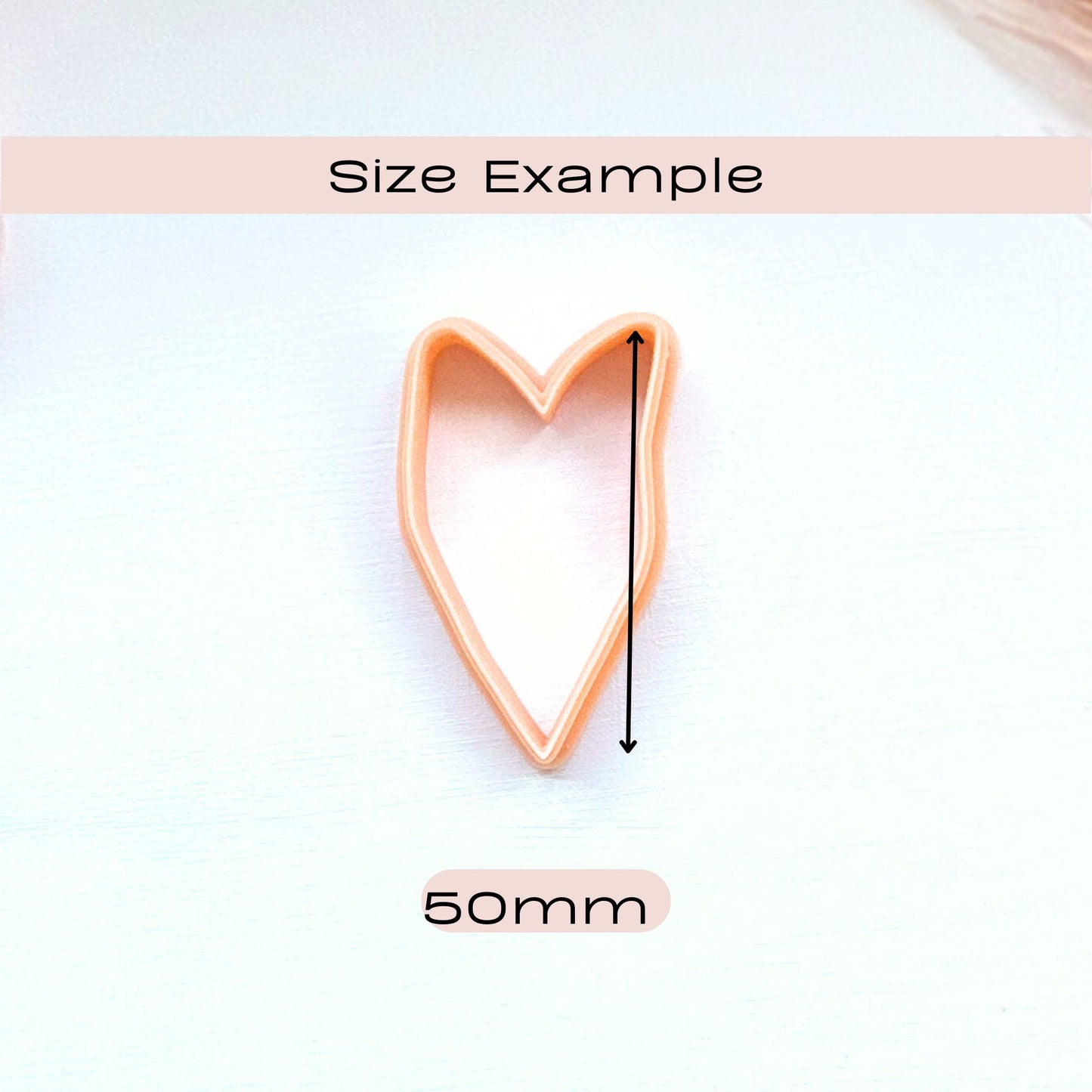 Heart-shaped clay cutter 