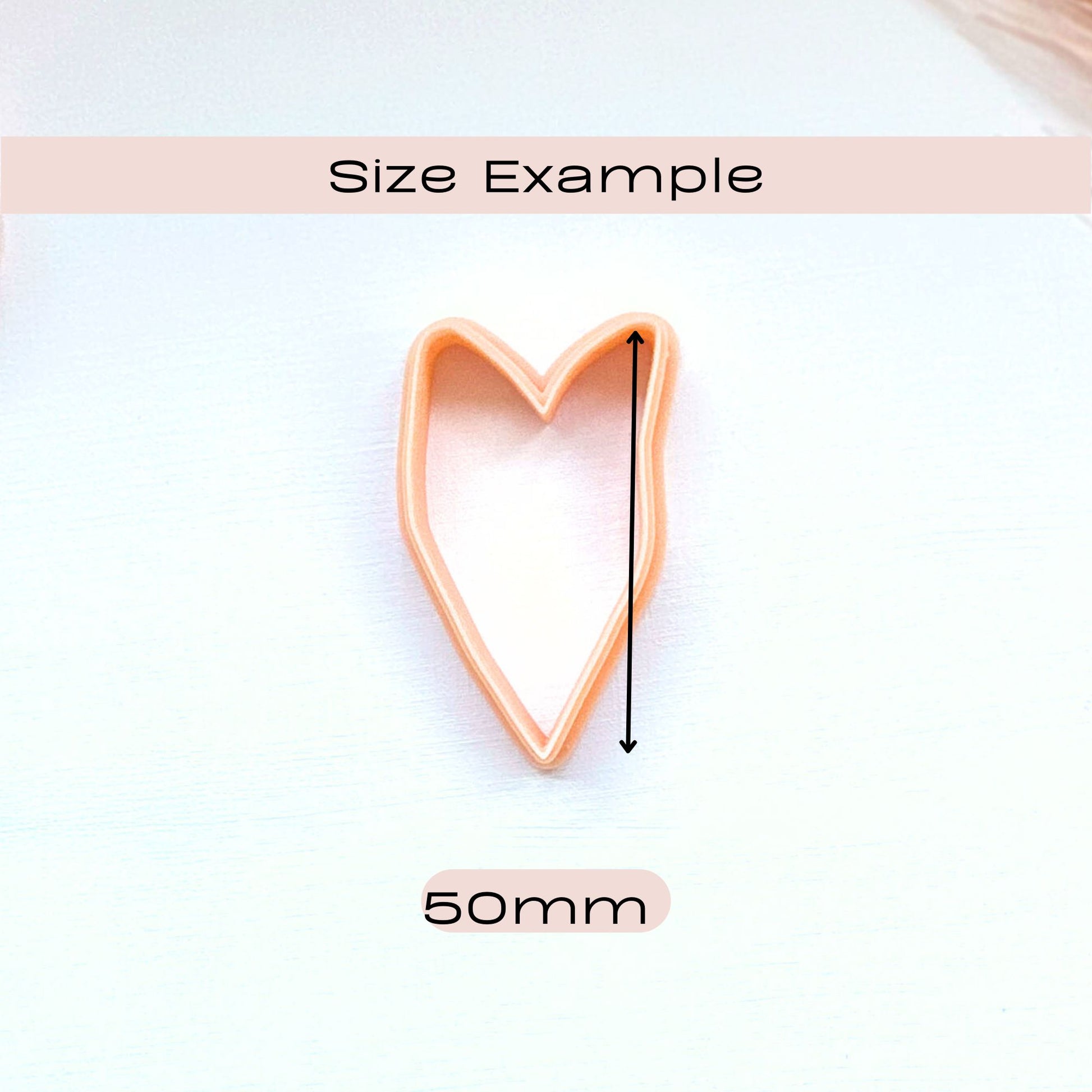 Heart-shaped clay cutter 