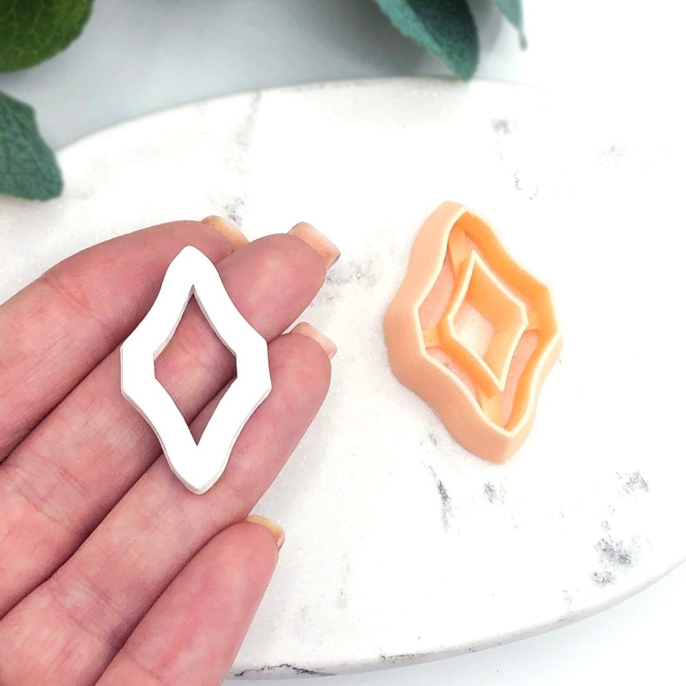 Skinny Diamond Donut Clay Cutter - Ornate | Kaly and Klay