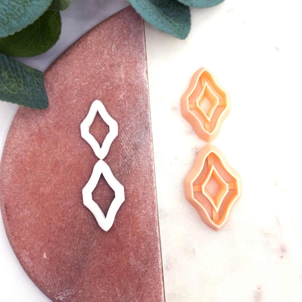 Skinny Diamond Donut Clay Cutter - Ornate | Kaly and Klay