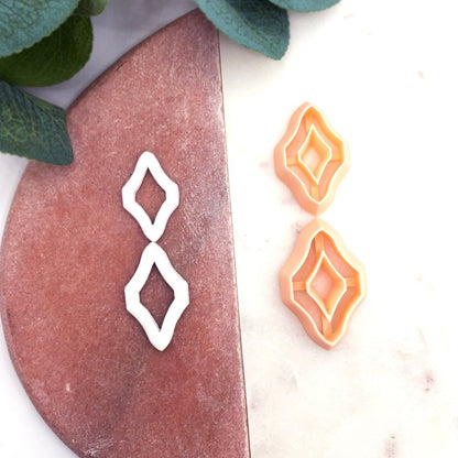 Skinny Diamond Donut Clay Cutter - Ornate | Kaly and Klay