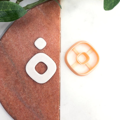 Rounded Square Donut Clay Cutter - for jewellery makers