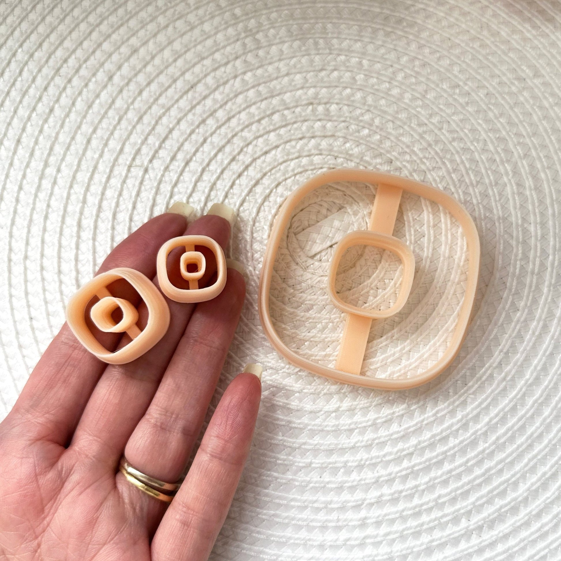 Rounded Square Donut Clay Cutter - for jewellery makers