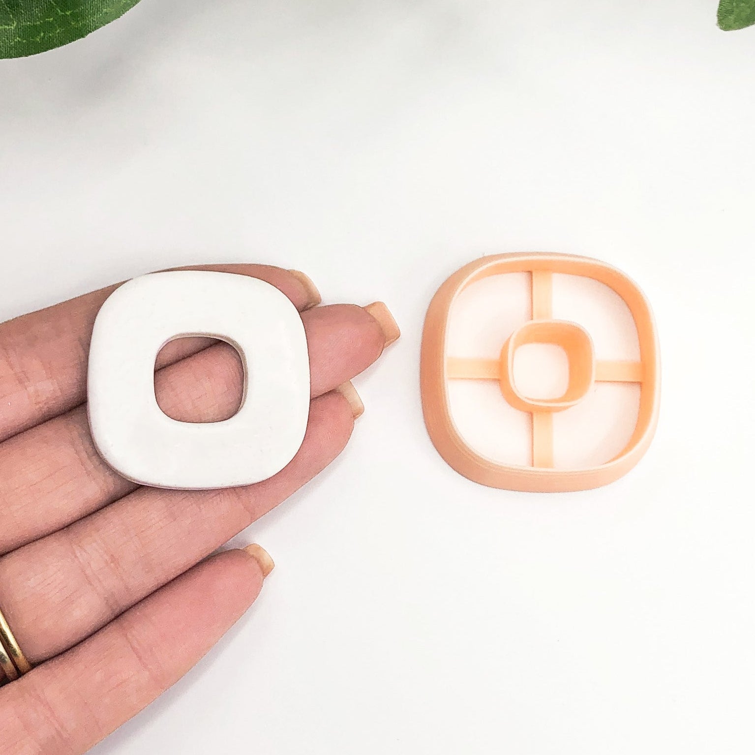 Rounded Square Donut Clay Cutter - for jewellery makers