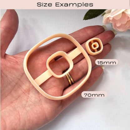 Rounded Square Donut Clay Cutter - for jewellery makers